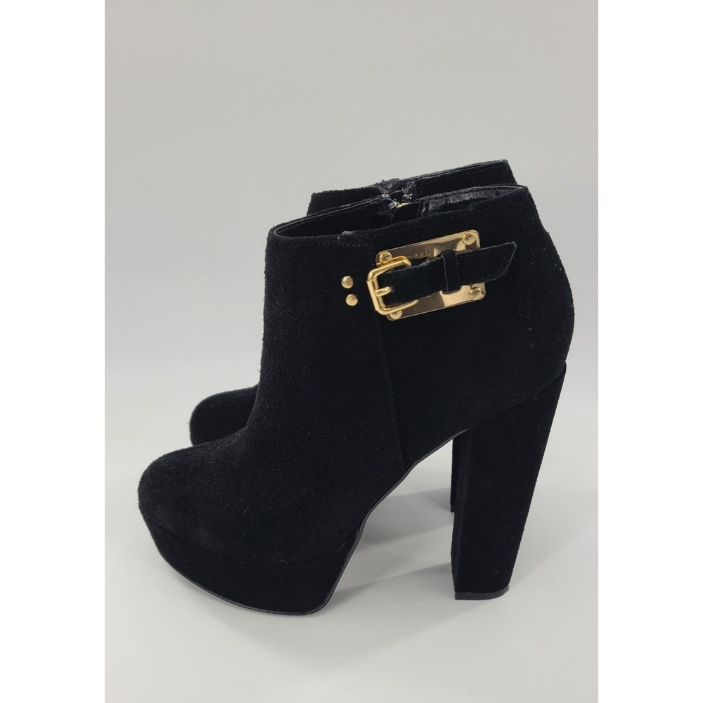 Gothic Dv Dolce Vita Platform Velvetâ Chunk Heel Booties Witchy Edgy Size 7.5